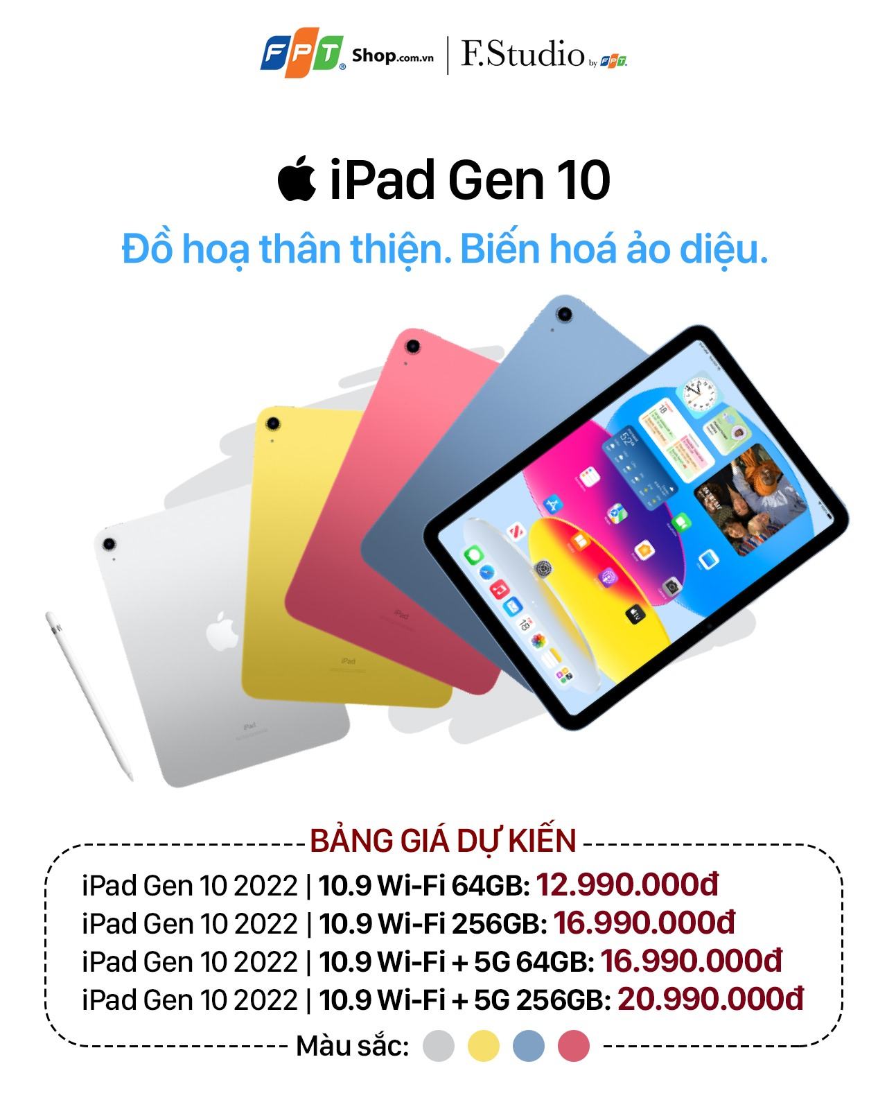 Giá iPad Gen 10 và iPad Pro 2022 khi về Việt Nam bao nhiêu?