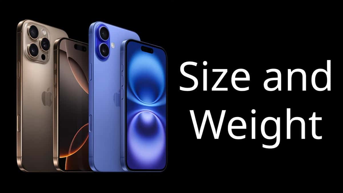 iPhone 16 series: Size Comparison - PhoneArena